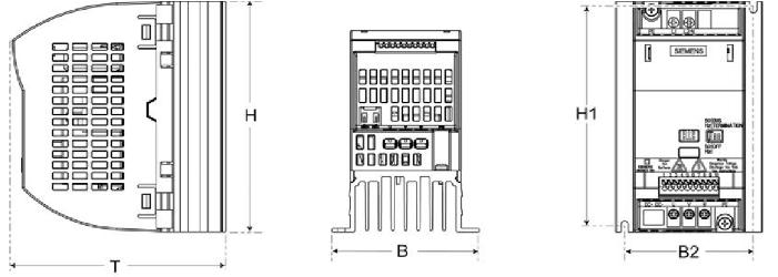 Габаритные и присоединительные размеры Sinamics G 110